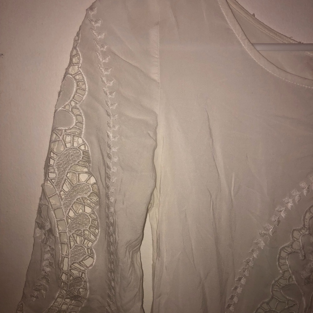 White lacy shirt!
